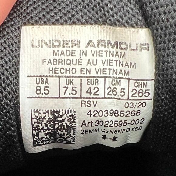 Under Armour Surge 2‎ Shoes Men\'s Size 8.5 Black Mesh Running Athletic Training main image 8